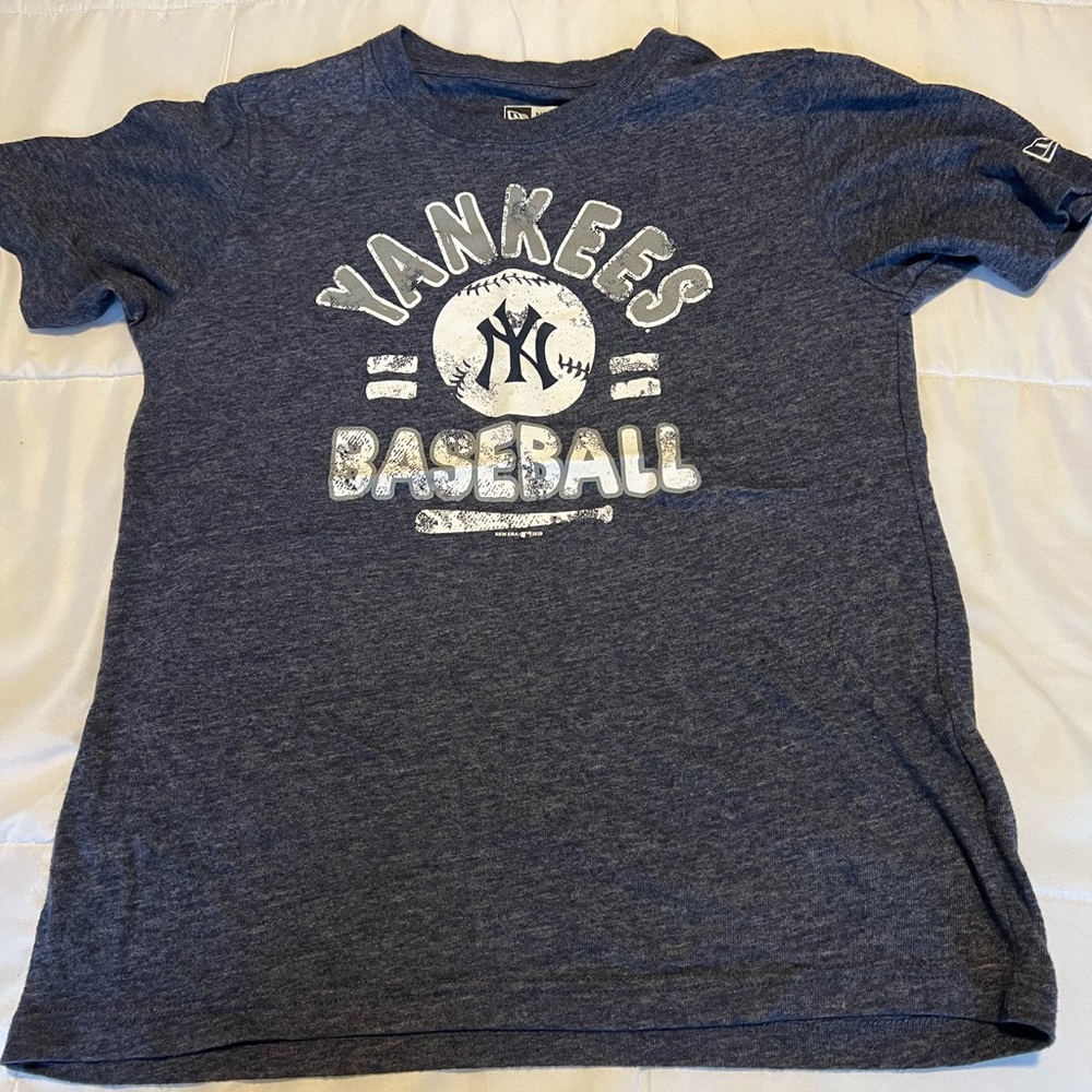 MLB Baseball Yankees Cotton Boys Tee Navy Blue